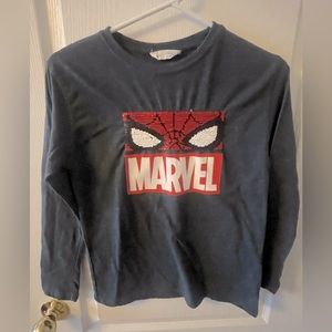 Zara Spiderman/ Marvel Flippy long sleeve tee